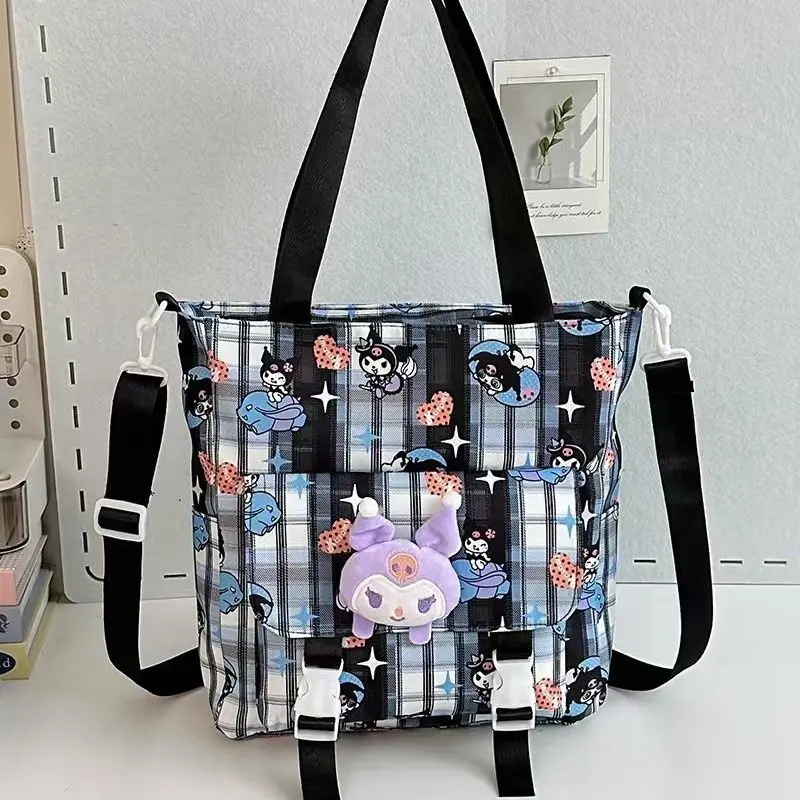

Новый милый кулон Kuromi Kawaii Sanrio Ins, большая вместительная сумка через плечо, милая модная сумка для хранения на одно плечо, подарки