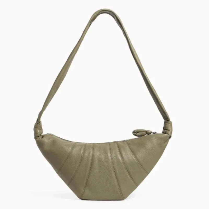 

2025SS LM Cowhide Croissant Brand Niche Light Luxury Lychee Grain Genuine Leather Messenger Bag