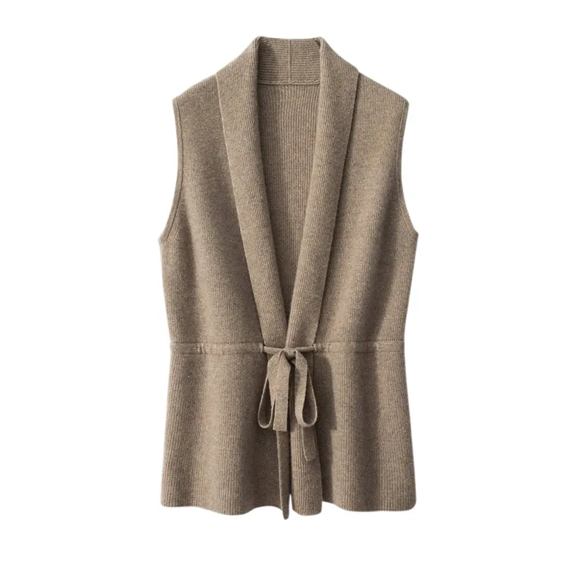 Long Sweater Vests 100% Cashmere Women Knitwears Winter New Fashion Pullovers  Ladies Cashmere Vest SWS01