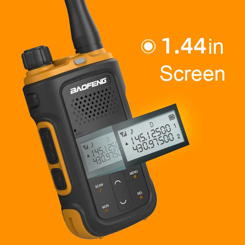 Baofeng UV-12 Walkie Talkie Dual Band VHF UHF 1500mAh Two Way Radios UV12 Portable FM Radio Support Type-C Charging Mini Radio