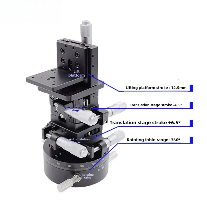 6 Axis Manual Optical Alignment Stage XYZ Linear Rotary Tilt with Micrometer