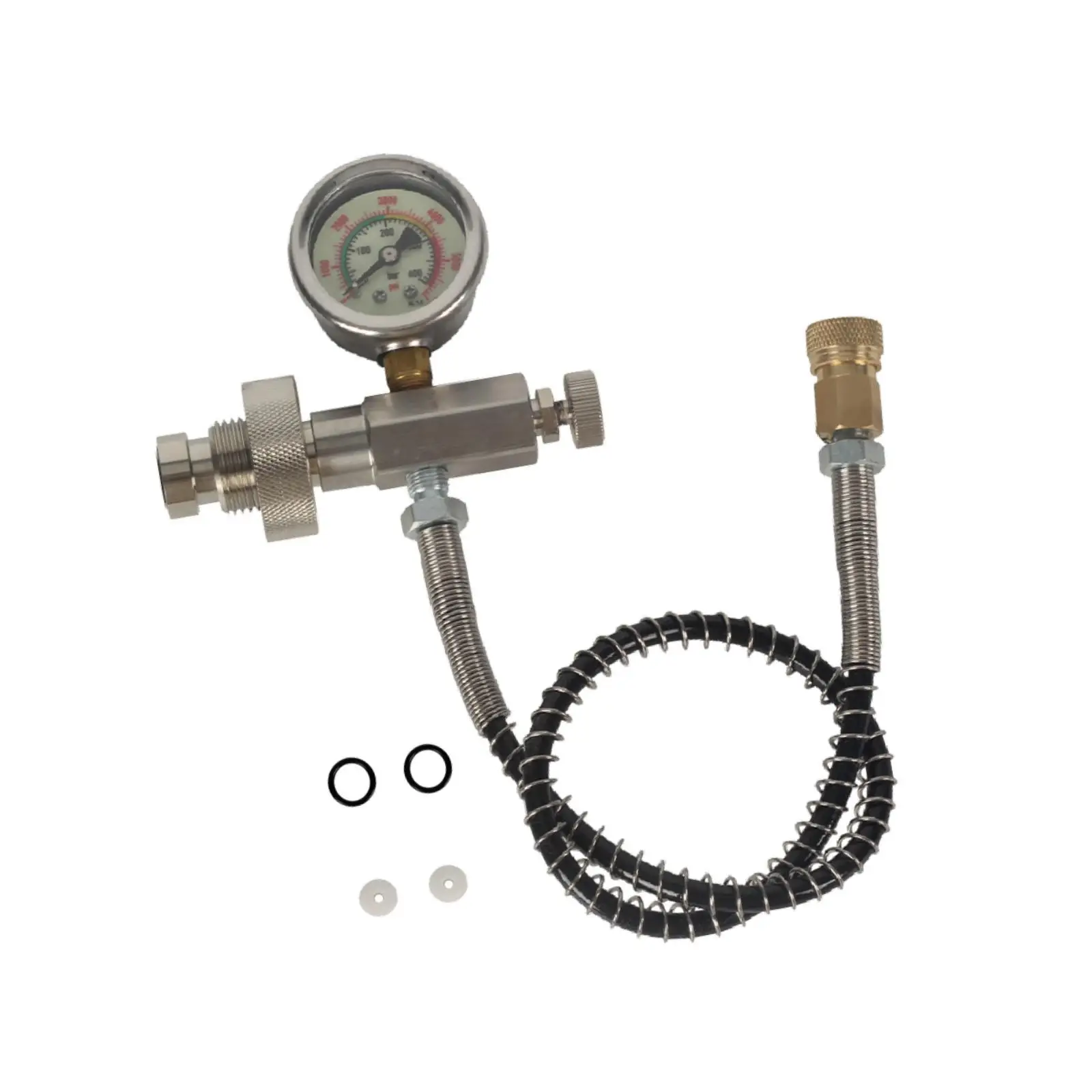 Fill Station Charging Adapter Cylinder Bottle Snorkeling Equipment Parts High Pressure W/Gauge Easy Installation Refill Adapter