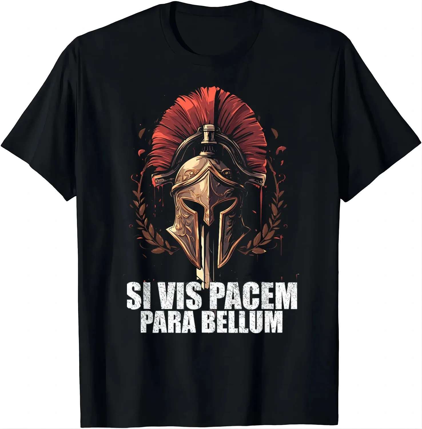 تي شيرت برسومات للرجال والنساء ، Si Vis ، Pacem Para Bellum ، الحكمة اللاتينية ، تي شيرت المثل ، كبير الحجم ، تي شيرت برقبة دائرية