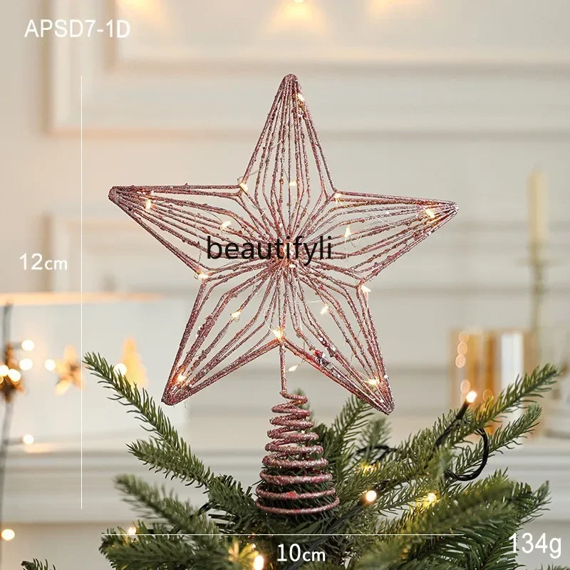 

Christmas tree accessories Tree top star wrought iron commercial decoration Christmas decorations A50