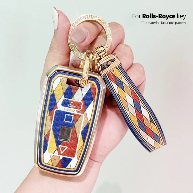 Metal Alloy Car Key Fob Cover For Rolls-Royce Cullinan / Ghost Smart Remote Key Protector Luxury Auto Accessories