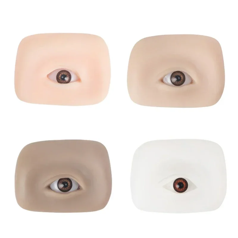 1pair Silicone Eye Training Skin 5D Cosmetic Makeup Practice Mask Board Pad Makeup Mannequin for Training Skin