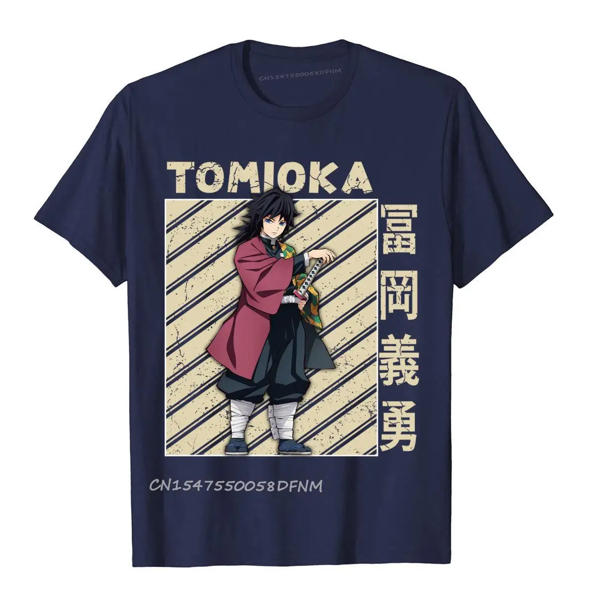 Classic Art Tomioka Demon Anime Premium Cotton Men Tops Shirt Vintage T Shirt Family Cheap Camisas Hombre