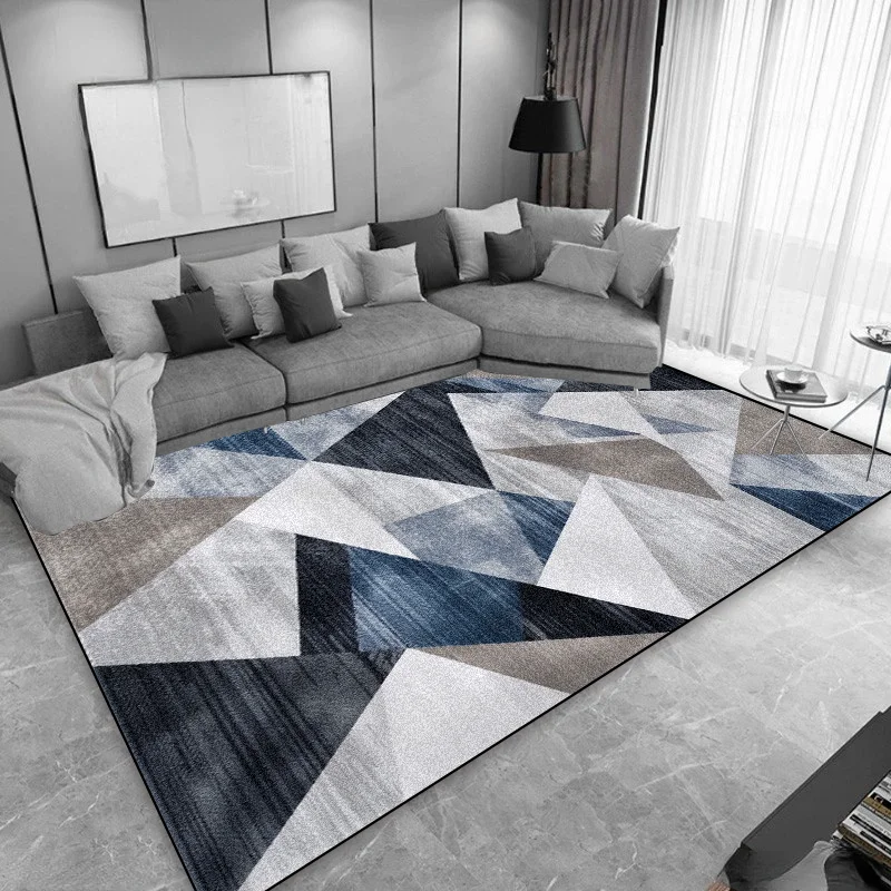 Modern Light Luxury Carpets for Living Room Geometric Sofa Area Rug Large Bedroom Decoration Rugs Non-slip Coffee Tables Mat