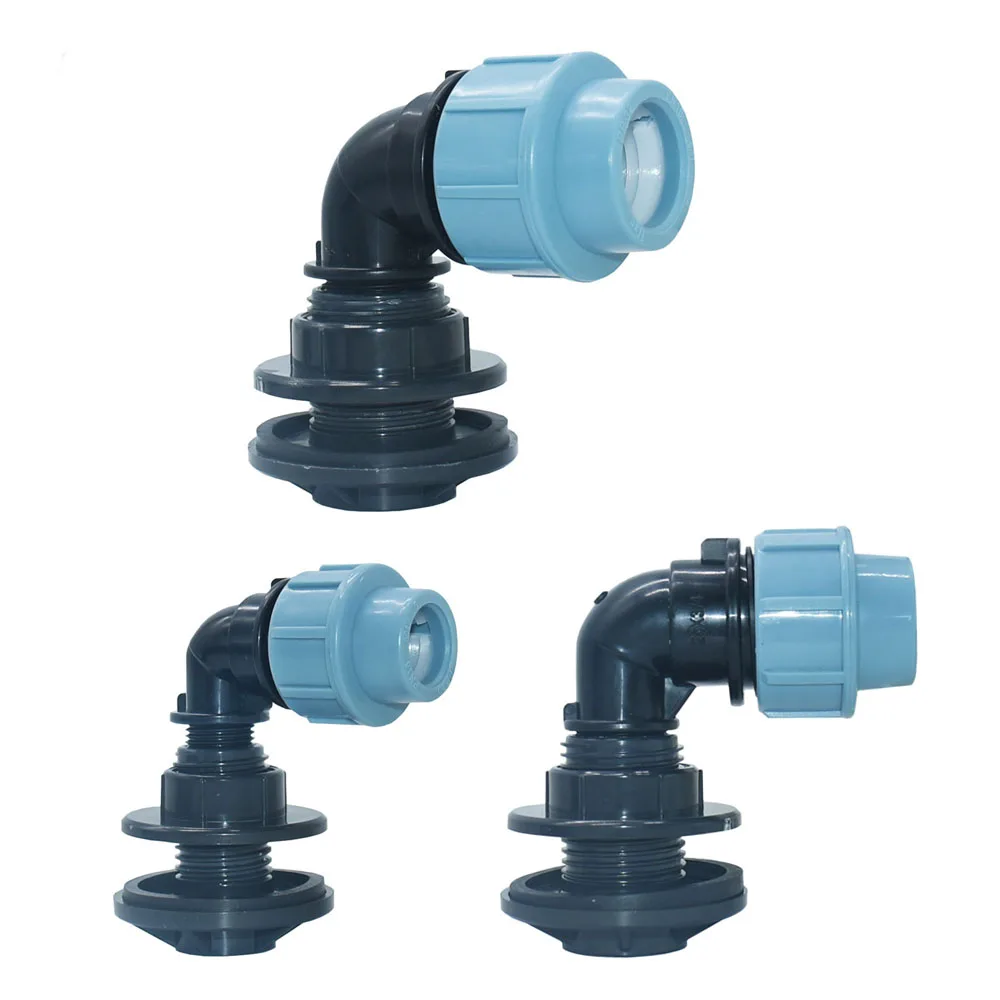 20mm 25mm 32mm Pe Tube Elbow Rain Bucket Tank Pe Hose Adapter 90 Degree Quick Connector Hose Fitting