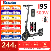 iScooter i9S Electric Scooter 10 Inch 500W Motor EScooter 42V 10.4Ah 35km/h Speed LCD Display APP control Electric Kick Scooters