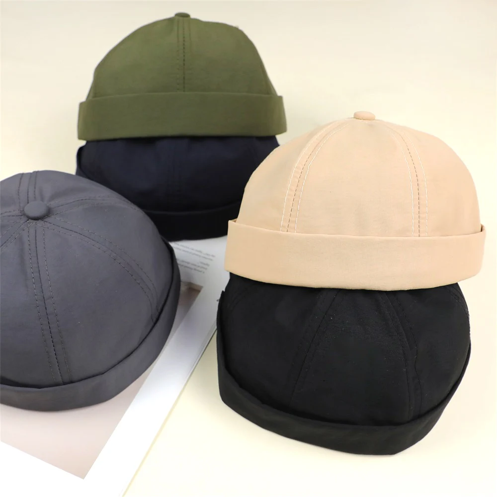 2025 Herfst Mode Hip Hop Caps Vintage Dome Meloen Cap Mannen Vrouwen Verhuurder Hoed Terendy Sneldrogend Brimless Hoed Hot Sales