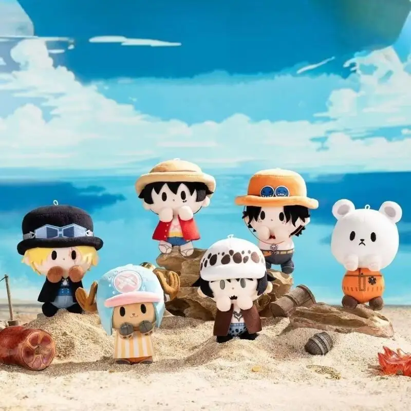 One Piece Monkey D. Luffy Roronoa Zoro Hold The Face Standing Posture Plush Doll Backpack Hanging Ornaments Friend Birthday Gift