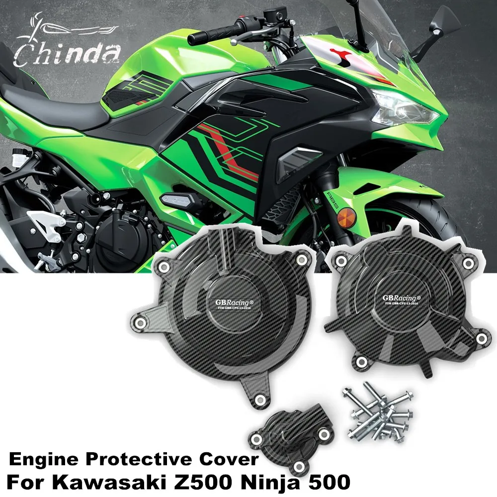 Motorcycle Engine Cover Sets Bonnet Protector Engine Cover For Kawasaki Ninja 500 Ninja500 Z500 Z 500 2024 2025