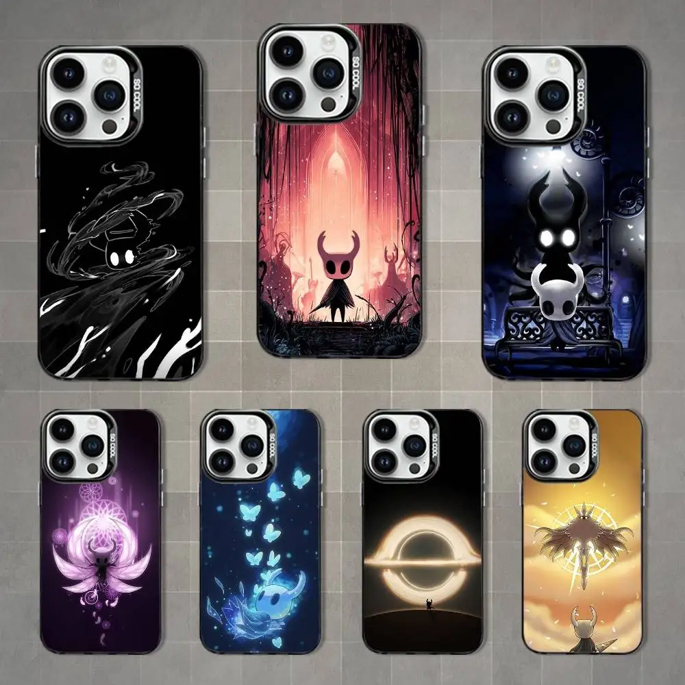

Hot H-Hollow K-Knight Game Phone Case For iPhone 16,15,14,13,12,11,Mini,Pro,MAX Black Matte Shockproof Cover