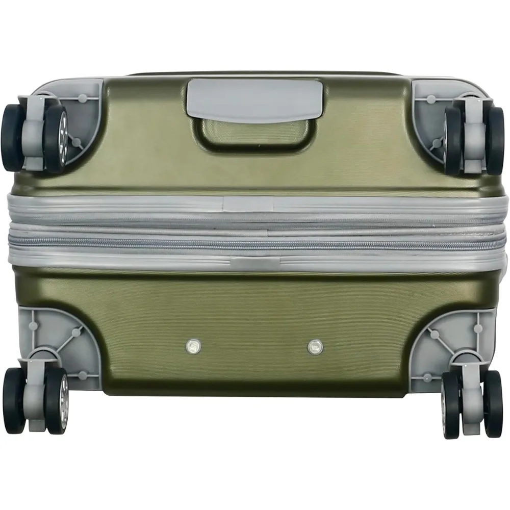 Maleta giratoria doble rígida expandible liviana de 22 pulgadas con cerradura, equipaje de mano para viajes