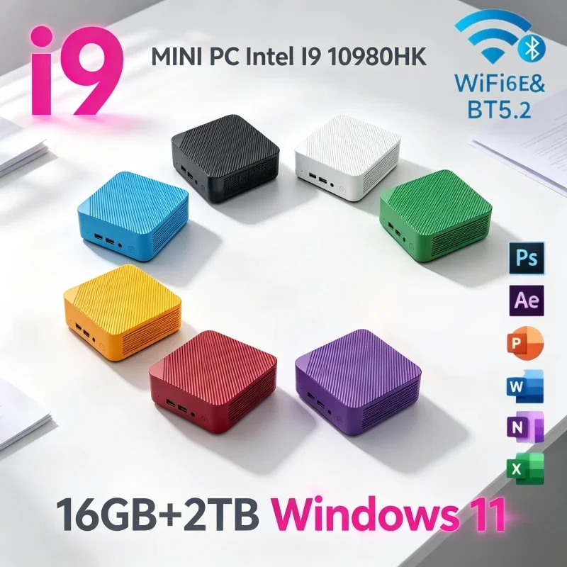 軽量ポータブルミニゲーミングデスクトップpc-win11-intel-i9‑10980hk-16gb-ram-2tb-ssd-bt52-ミニコンピューター-家庭用ゲーム-オフィス作業用