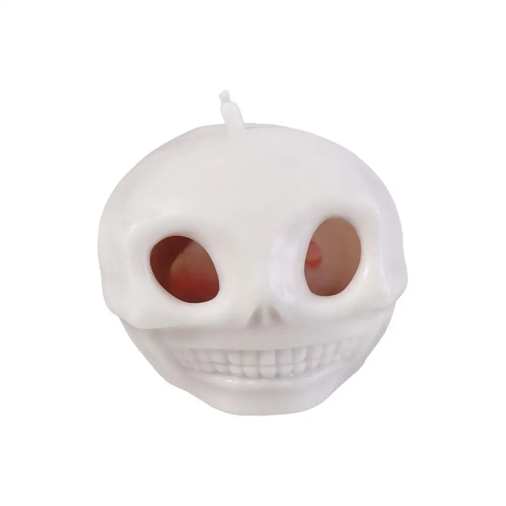 Skull Doll Sensory Skull Squeeze Ball Fidget Funny Skull Vent Toys TPR Scary Gothic Pinch Skull Head Halloween Toy