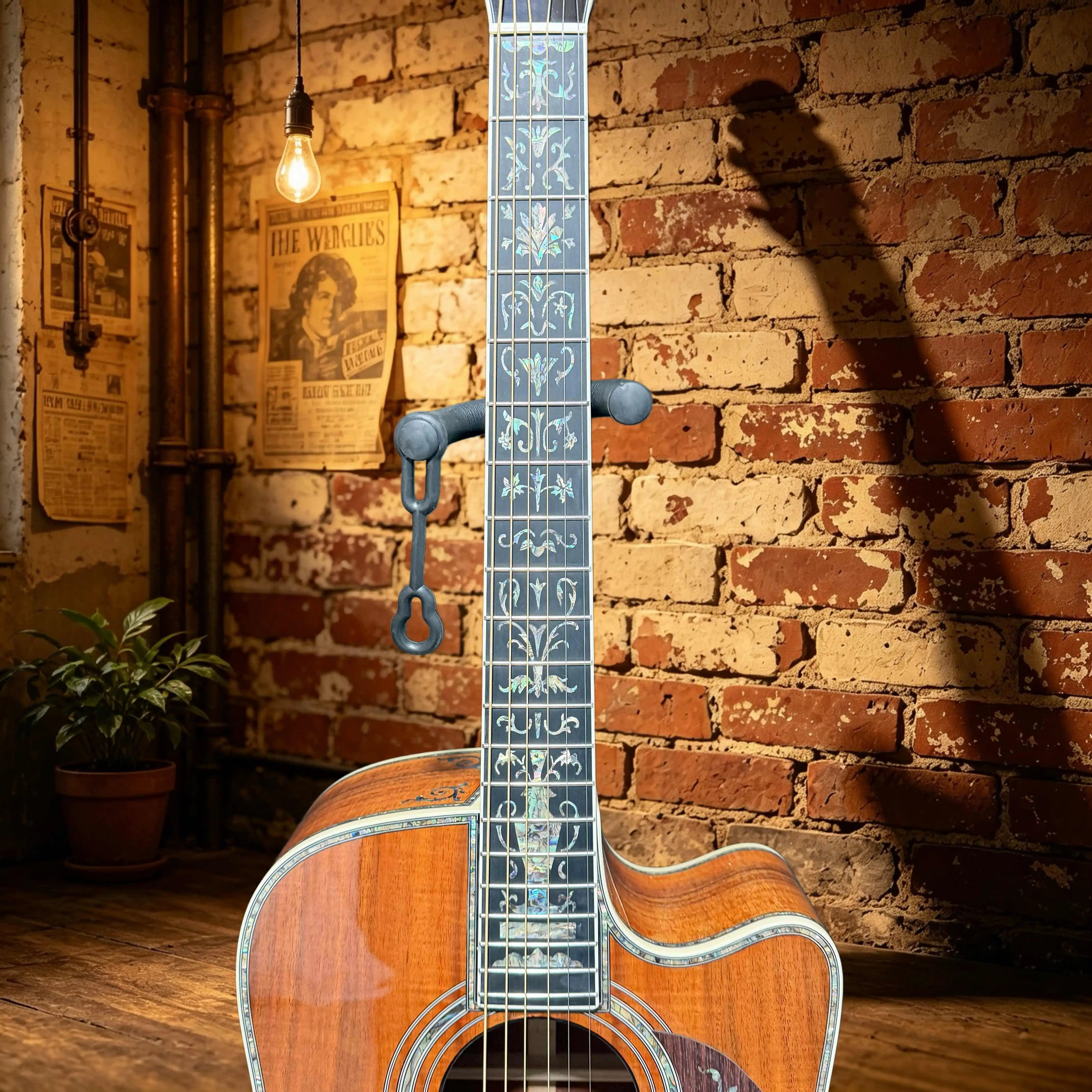 Acoustic Guitar D45 Cocoa Brown with Missing Corners D Bucket Full Shellfish Little Flower Free Shipping Ebony Fingerboard