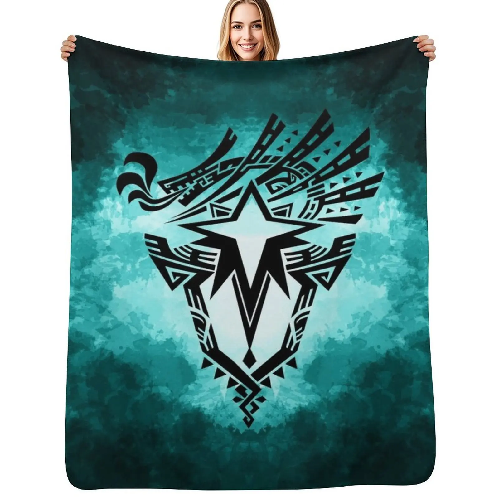 

Monster Hunter World: Iceborne - Logo Throw Blanket Ultra Plush Cozy Blanket for Napping Sleeping