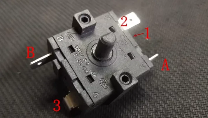 FZ31-9 Oven Function Selector Switch - 5 Terminal 5 Position Rotary Switch for Electric Ovens, for Reliable Cooking