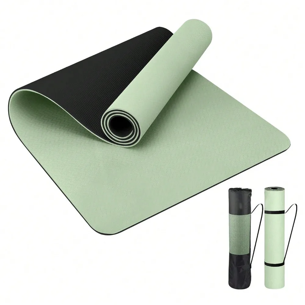 

8mm Silent Yoga Mat For Women, Non-Slip Shock Absorbing Fitness Mat, Thickened Soundproof Home Exercise & Aerobics Mat