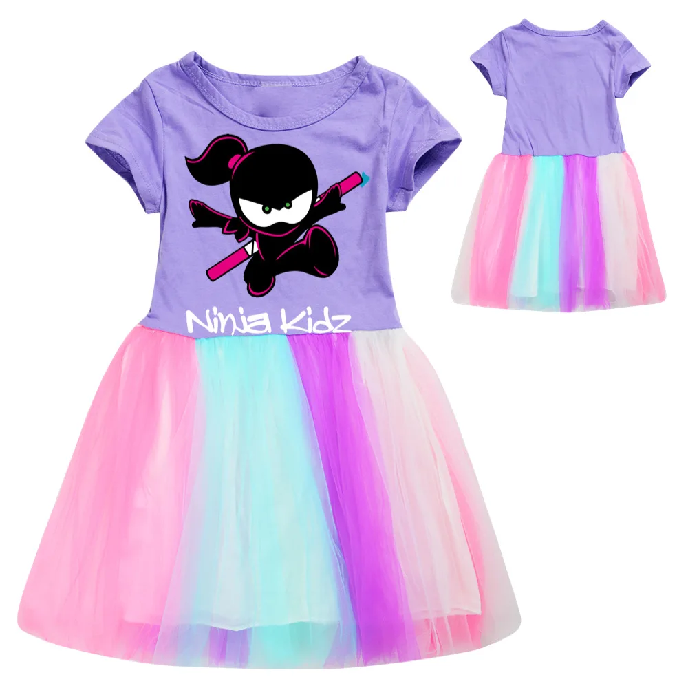 Ninja Kidz Summer Lace Children Clothing Princess Kids Dresses For Girls Causal Dress 3-12 Yrs Girls Dress Vestido Robe Fille