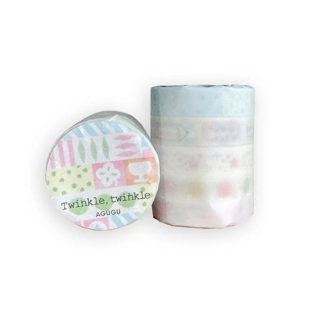 5 ม้วน/แพ็ค Kawaii Washi ประกาย Washi เทป Scrapbooking สติกเกอร์ตกแต่งเทป DIY คู่มือเทปอุปกรณ์โรงเรียน