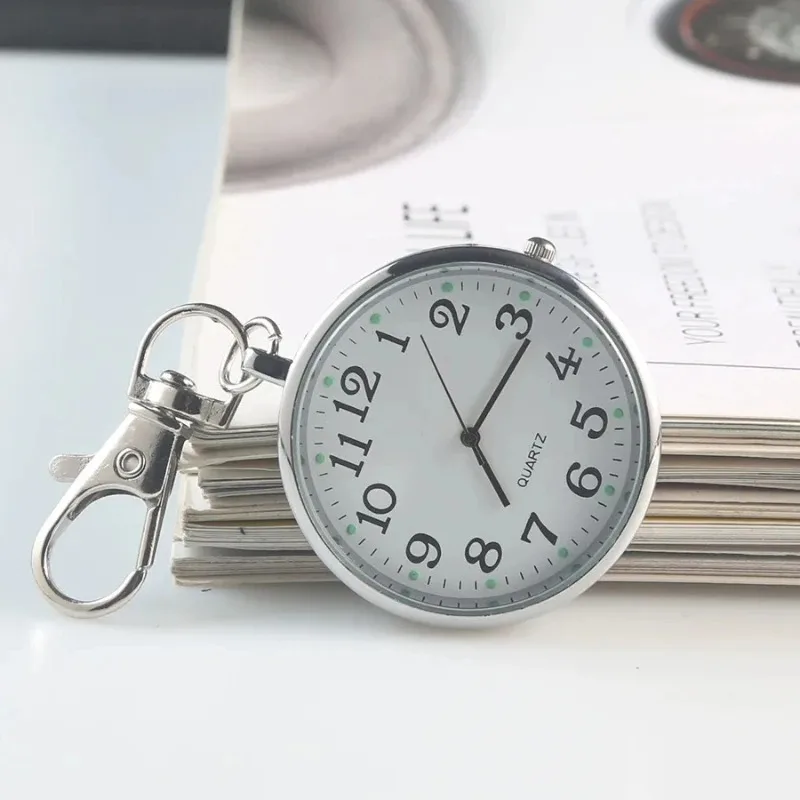 Pocket Watches Fashion Nurse Watch Keychain Mini time reminder portable items for Women Men Trendy Electronic Clock Key Chain