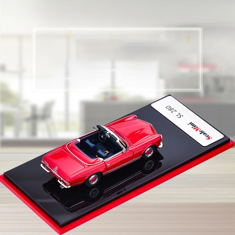 1:64 مقياس الراتنج نموذج سيارة بنز SL280 الفاخرة مقلد الرياضة السوبر طبعة محدودة تحصيل هدية مصغرة نسخة محاصر! #2