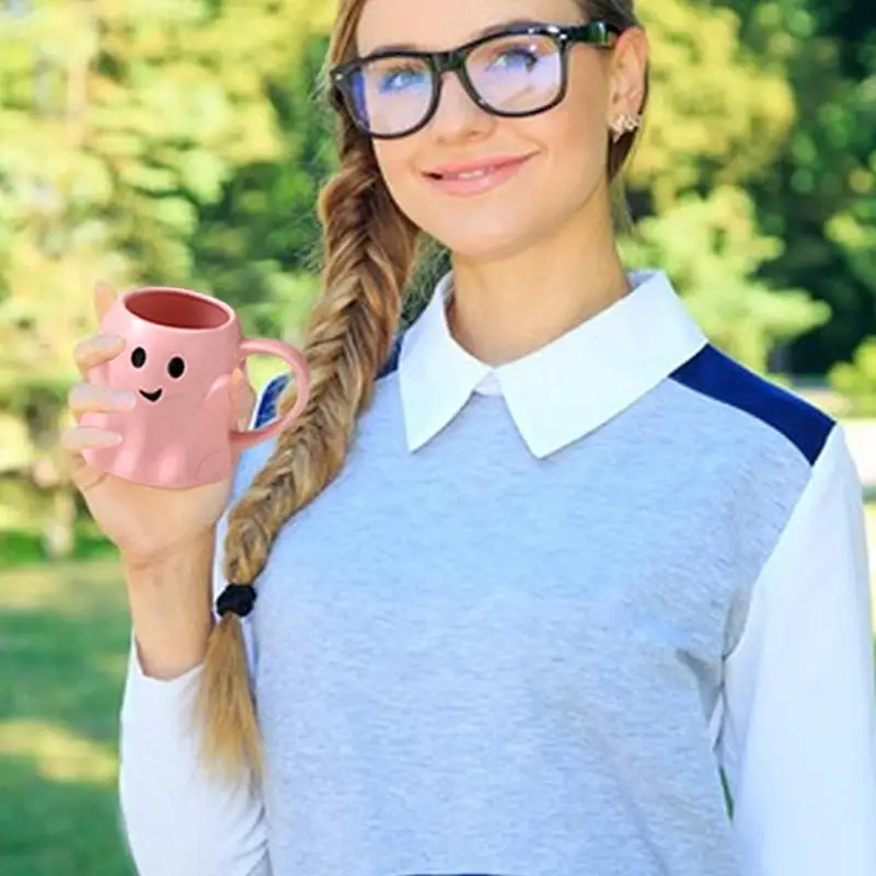 

Halloween Mug 440ml Ceramic Ghost Mug Reusable Drink Tea Cup For Holiday Kitchen Home Dorm Room College Daily Routine Game Night