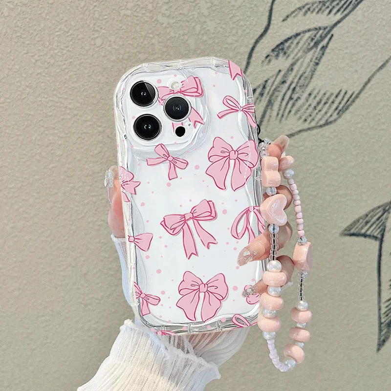 샤오미 POCO X7 X6 Pro F7 F6 M6 M7 X5 F3 F4 M4 X4 GT X3 NFC Mi 15 Ultra 14 11 Lite 5G NE 12T 12용 보우 체인 행잉 로프 케이스