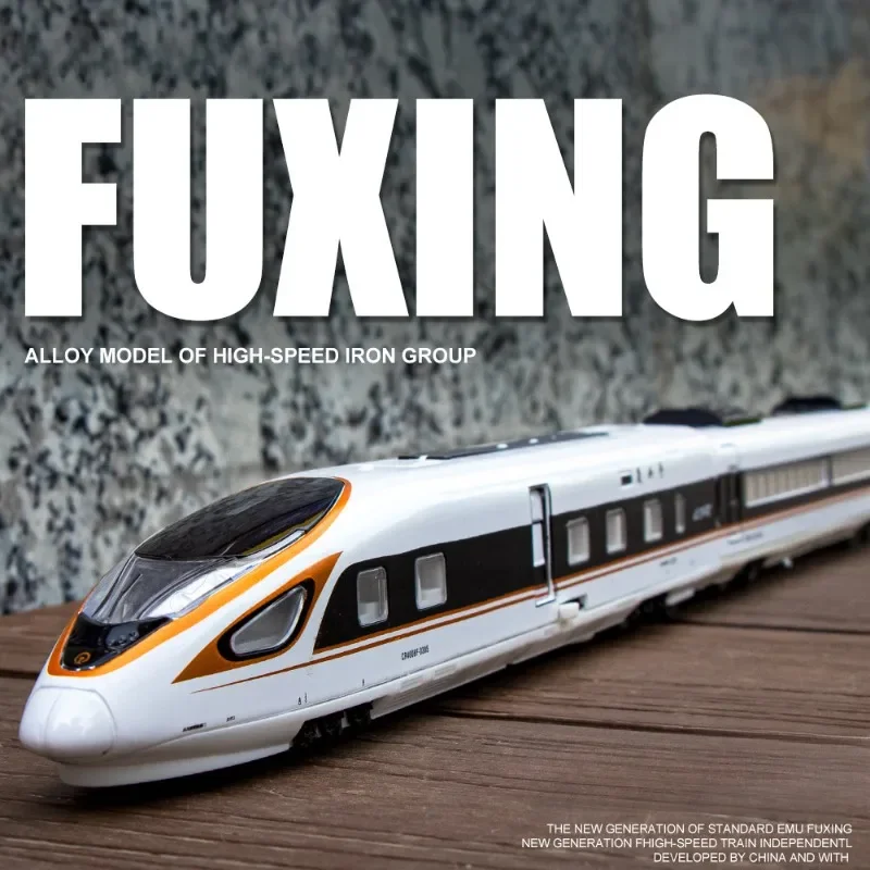 

Diecast Alloy Model Of FUXING High Speed Iron Group Sound And Light China Train Track Set Toys Vehicles For Kids Boys Gift