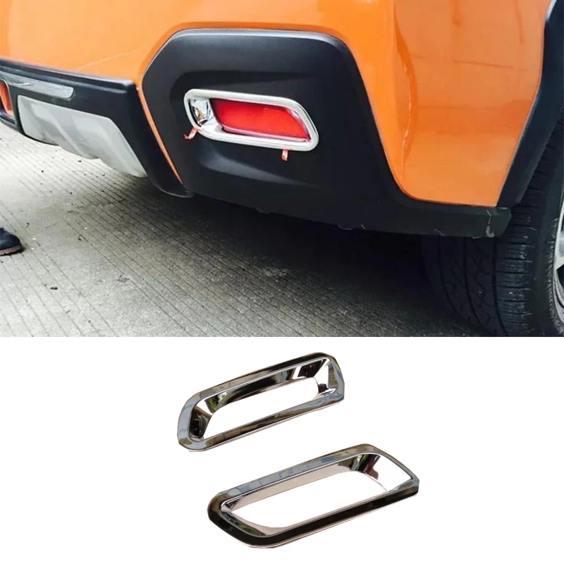 

For Subaru XV 2012 2013 2014 2015 2016 2017 Car Body Styling ABS Chrome Cover Trim Back Tail Rear Fog Light Lamp Frame Sticks