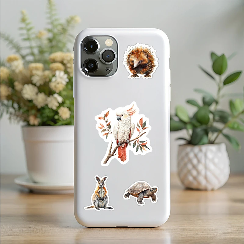 50 قطعة الكرتون أستراليا الكنغر كوالا الكتابة على الجدران ملصقات DIY بها بنفسك الزخرفية الغيتار خوذة الدراجة البخارية محمول مقاوم للماء الشارات الاطفال اللعب