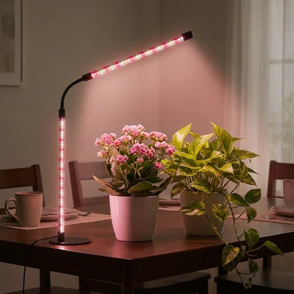 

Grow Lights for Seed Starting & Indoor Plants,Desktop Plant Light with Auto 3/9/12H Timer,4 Dimmable Levels & Flexible Gooseneck