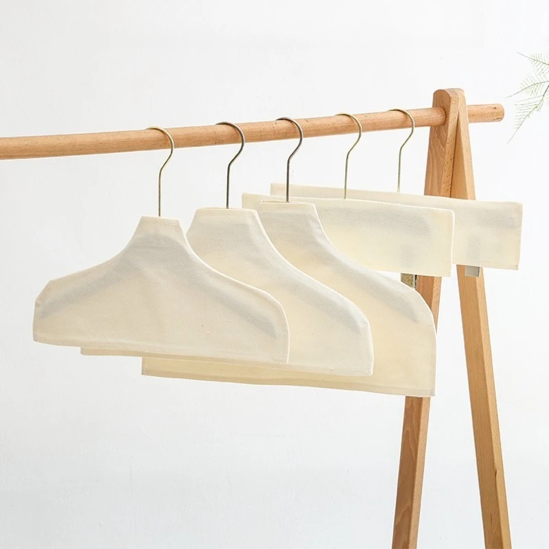 

5Pcs Premium Cotton Non-Slip Hanger Covers Clothes Anti-Slip Protector Clothing Store Display Wardrobe Organizer Hanger Cover