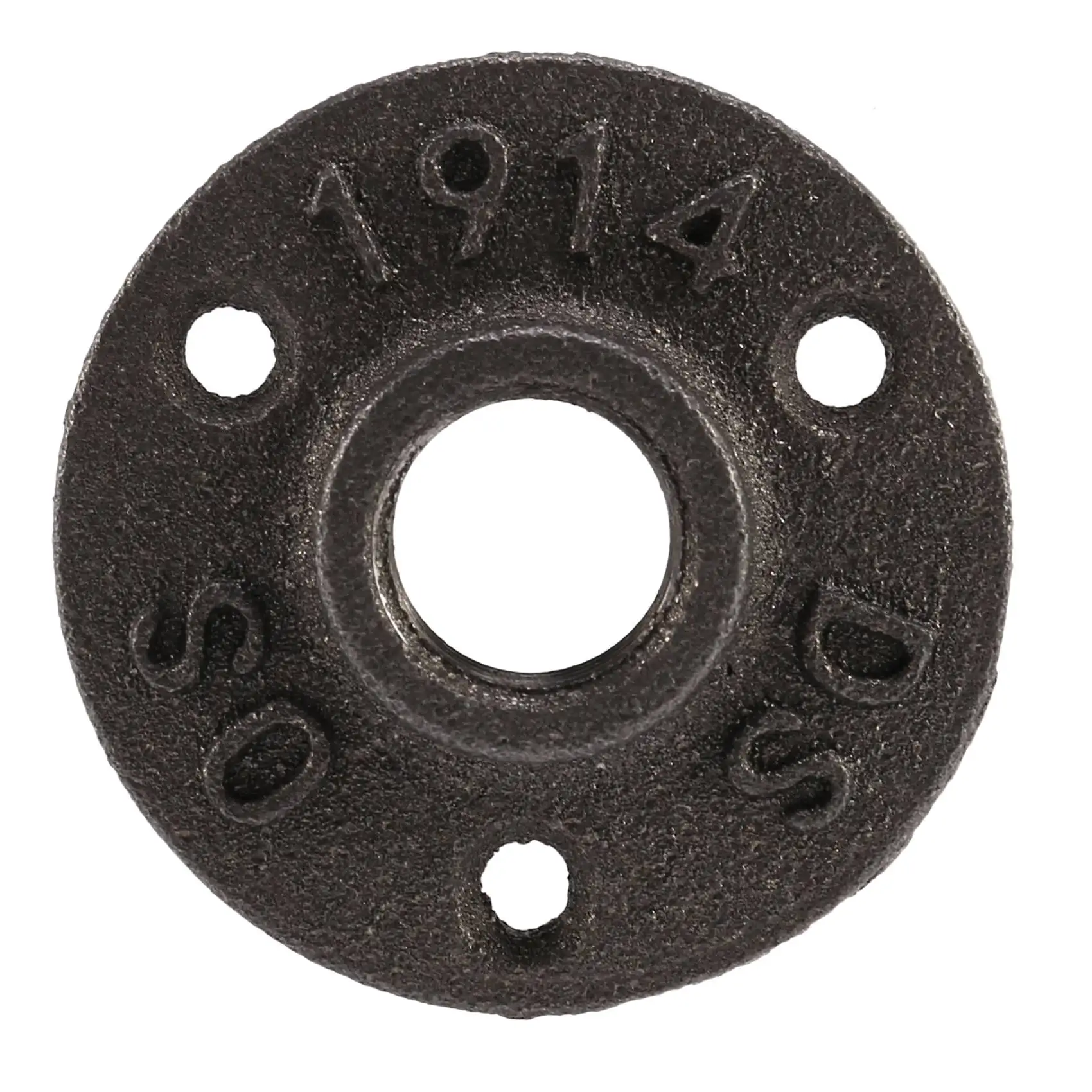 1/2 Inch Black Cast Iron Pipe Fittings Floor Flange BSP Threaded