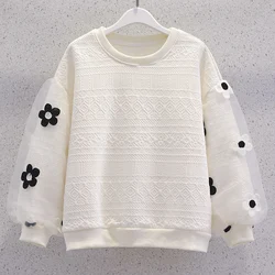 Teenagers Cotton Tops School Shirts for Girls Floral Blouses Autumn Kids Costumes Children Clothing Long Sleeve 6 8 10 12 Years