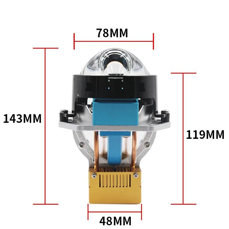 

High Quality Car Headlight 3 Inch Bi LED Laser Projector Lens with 5800K Color Temperature