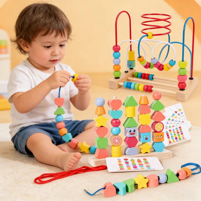 

Деревянные цветные строительные блоки Монтессори, развивающие игрушки для детей, обучающие конструкторы, подарки на Пасху и День рождения