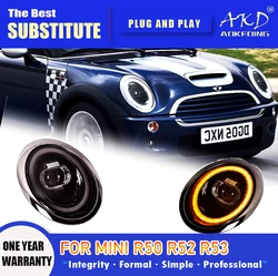 AKD Head Lamp for MINI R50 R52 LED Headlight 2001-2007 Headlights R53 DRL Turn Signal High Beam Angel Eye Projector Lens