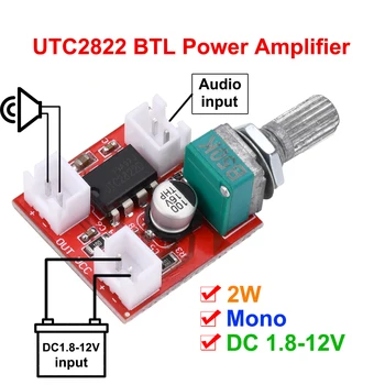 Carte amplificateur de puissance Mono BTL UTC2822, alimentat...