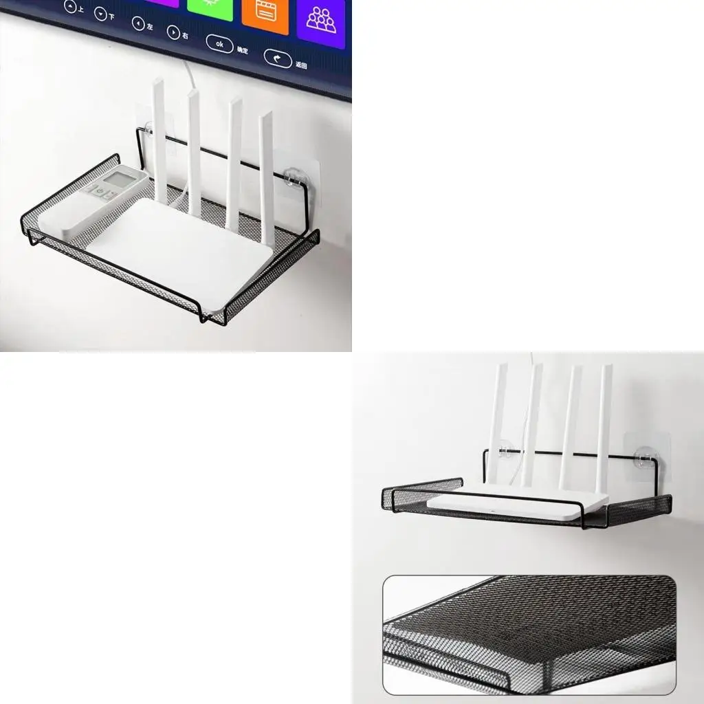 WiFi Router Storage Shelf for TV Box Set Top Box Accessories 11.8 x 6.7Inch