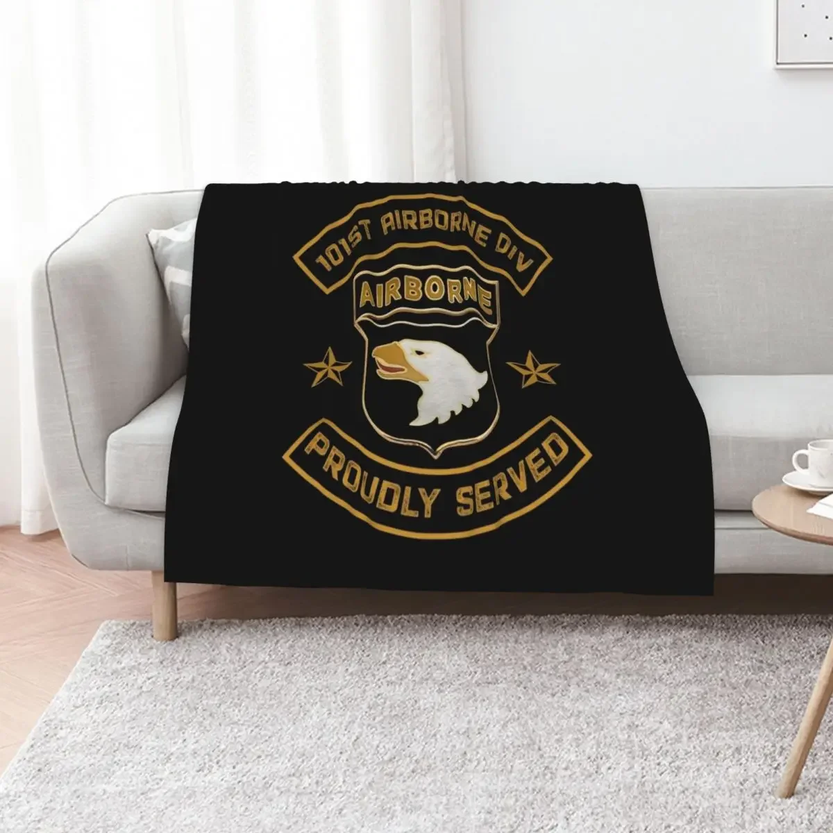 

Paratrooper 101st Airborne Divition Proudly Served Throw Blanket Luxury Thicken Travel decorative Flannel Blankets