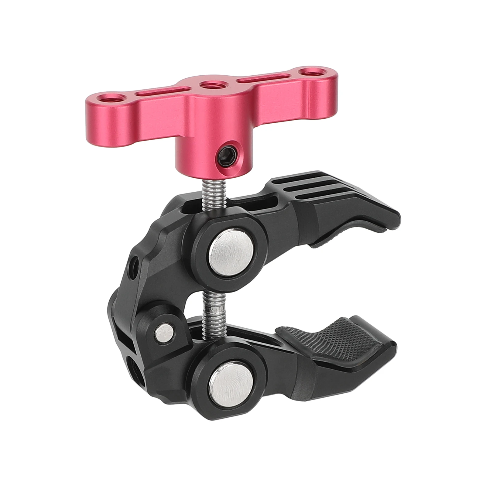 SZRIG Super Crab Gripper Clamp With Red T-Tightening Thumb Lever C-clamp For DSLR Monitor Light Rod Tripod Leg Pipe Accessories