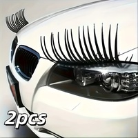 2pcs Eyelashes Specially Designed for Automobiles, Car Headlights Eyelash Sticker Car Headlights Eyebrow Sticker.