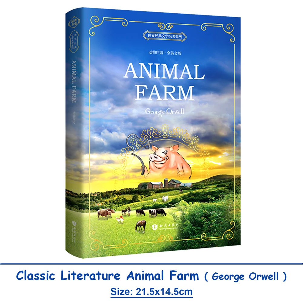 

Animal Farm By George Orwell Classic Literature English Book Power Corruption & Society Fiction Paperback Edition