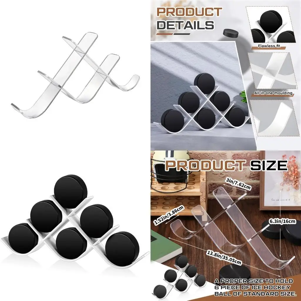 

R6FE Acrylic Hockey Puck Holder Display Stand Hockey Puck Holder Organizers