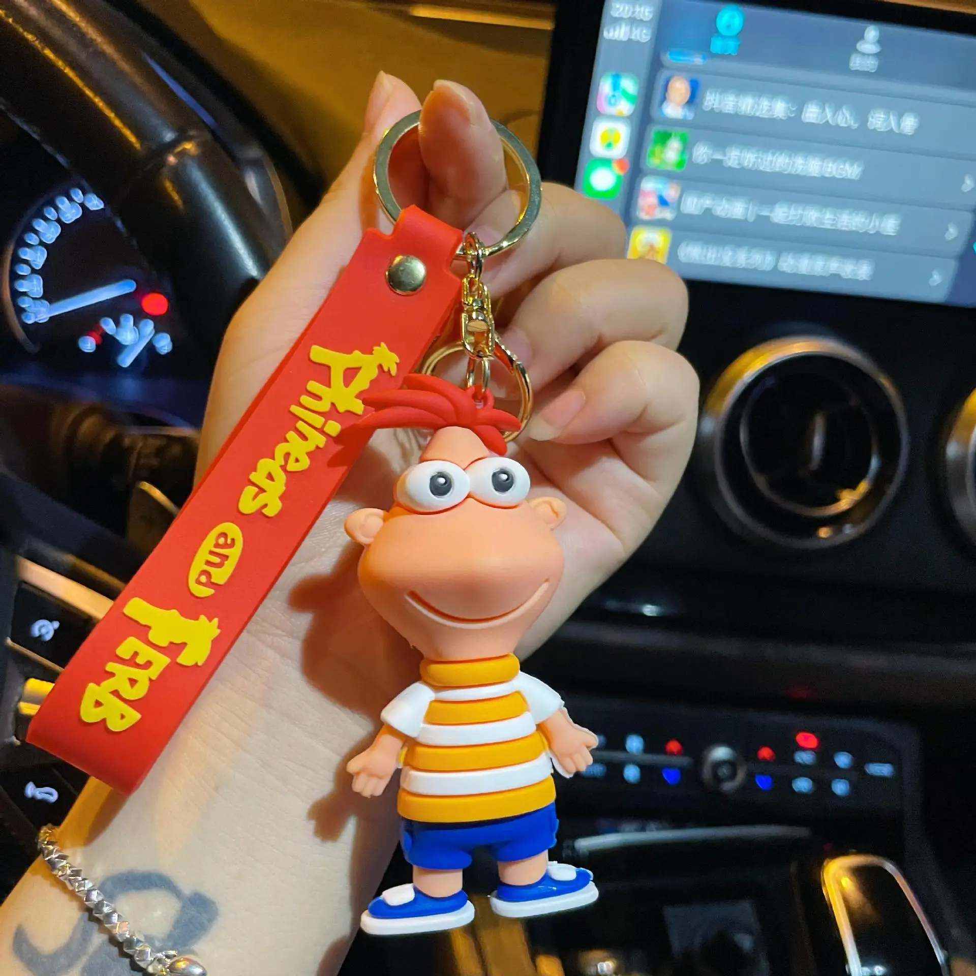 Disney Phineas e Ferb Anime Phineas Ferb sidro The Platypus PVC Figure portachiavi borsa portachiavi accessori giocattoli regali di compleanno