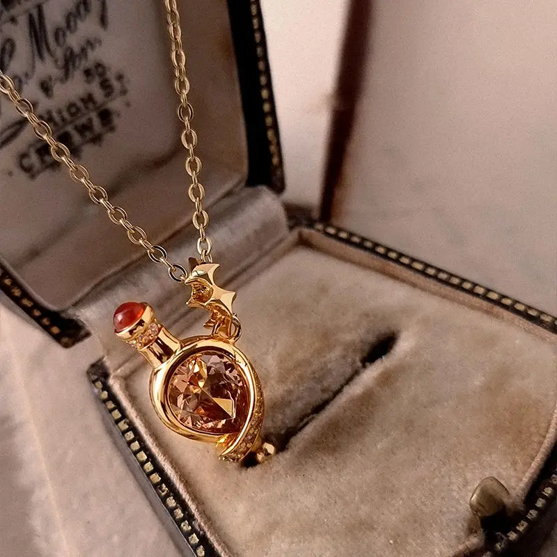 

Wizard Decor Felix Felicis Necklace Harries Potter Movie Peripherals Anime Accessories Fashion Jewelry Souvenirs Gift for Women